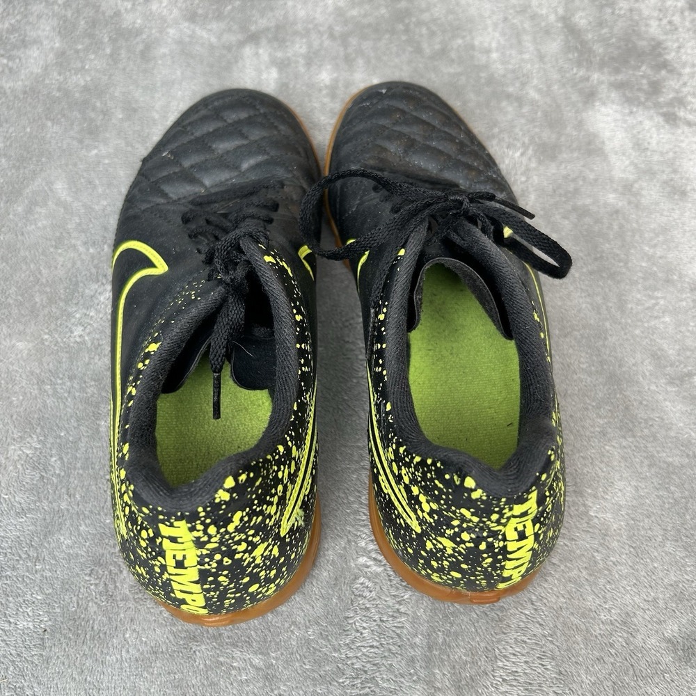 Nike Tiempo Rio II Indoor Soccer Shoes Men's Size US 8.5 Black Green 631523-007 - Picture 9 of 16